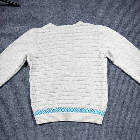 Vintage Cabelas Sweater Mens Small Cream 90s Pullover Granpa Western Embroidery - Picture 4 of 6